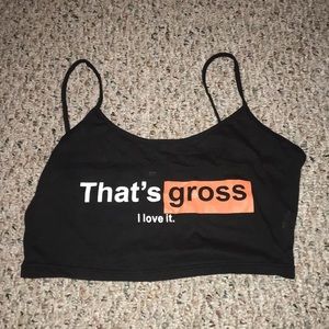 thats gross i love it black crop top